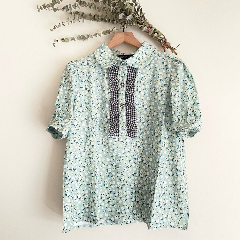 Sister Jane Rival Floral Ruffle Blouse M NWT - Picture 10 of 16